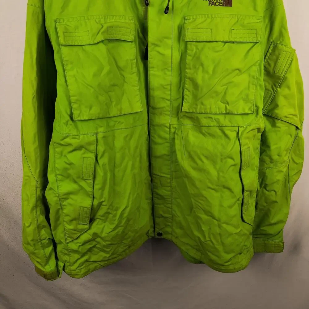 The North Face Jacket Mens Large Green Hooded Ski Full Zip Insulated Pockets